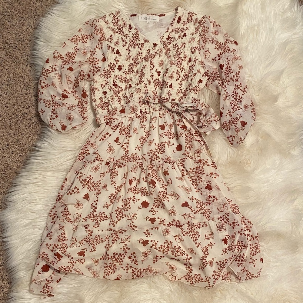 Cream floral dress